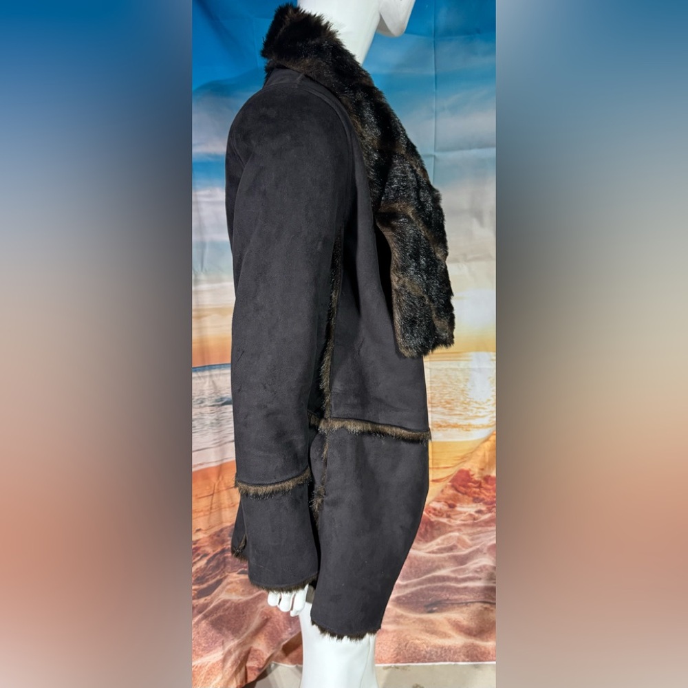 Michael Kors Faux Suede & Fur Coat - Picture 3 of 9